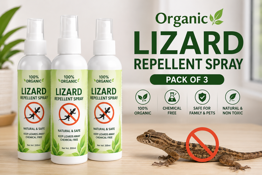 🌿 Organic Lizard Repellent Spray – Pack of 3