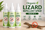 🌿 Organic Lizard Repellent Spray – Pack of 3
