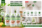 🌿 Organic Lizard Repellent Spray – Pack of 3