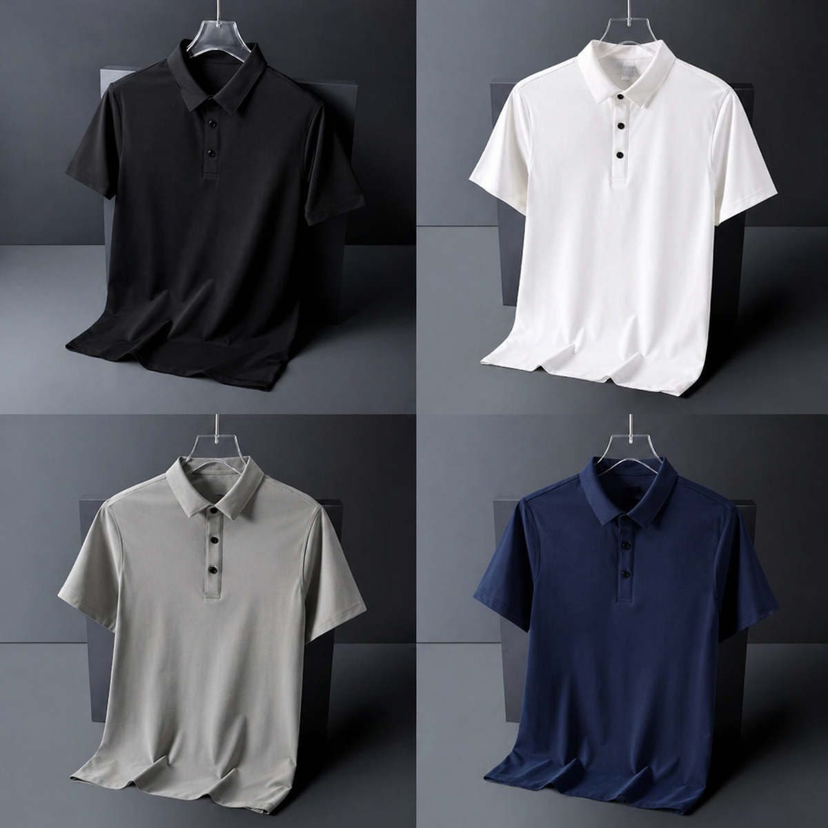 👕 Men's Polo T-Shirts (Pack of 4) – Assorted Colors